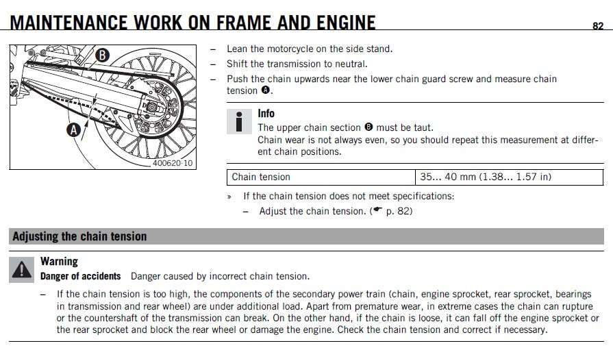 KTM 950 / 990 Chain Tension Guide