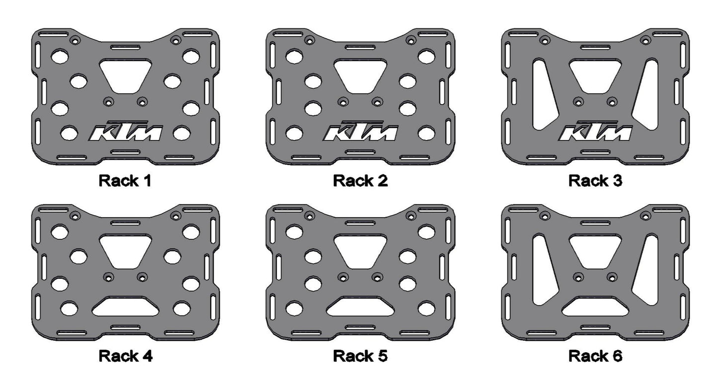 KTM 950 / 990 Adventure Luggage Rack Plate - Medium 300x245x6mm (Optional Precision Cut Rubber Mat Available)