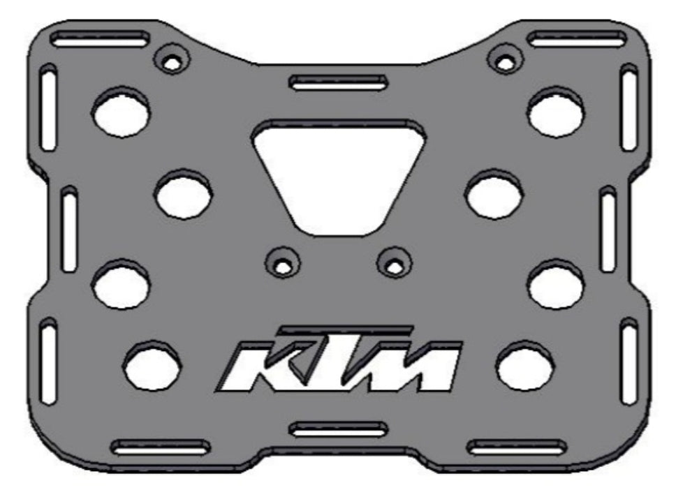 KTM 950 / 990 Adventure Luggage Rack Plate - Medium 300x245x6mm