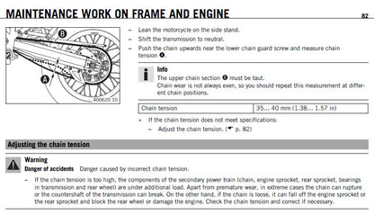 KTM 950 / 990 Chain Tension Guide