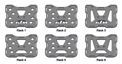 KTM 950 / 990 Adventure Luggage Rack Plate - Medium 300x245x6mm (Optional Precision Cut Rubber Mat Available)