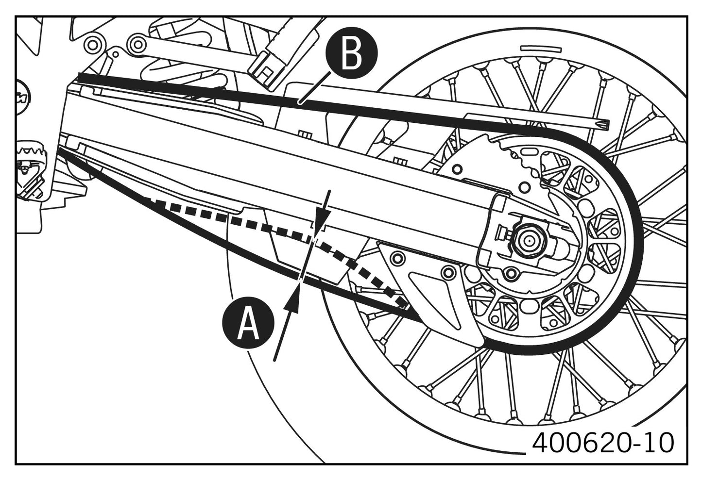 KTM 950 / 990 Chain Tension Guide