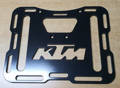 KTM 950 / 990 Adventure Luggage Rack Plate - Large 380x300x8mm (Optional Precision Cut Rubber Mat Available)